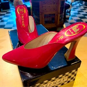 Delman Hot Pink Leather Heels